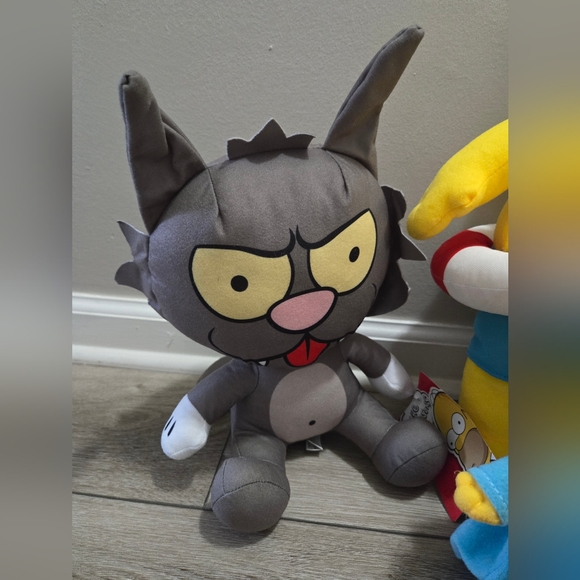 Simpsons Lot of 5 Plush Homer Scratchy Maggie Sideshow Bob and Milhouse Collect - Picture 8 of 15